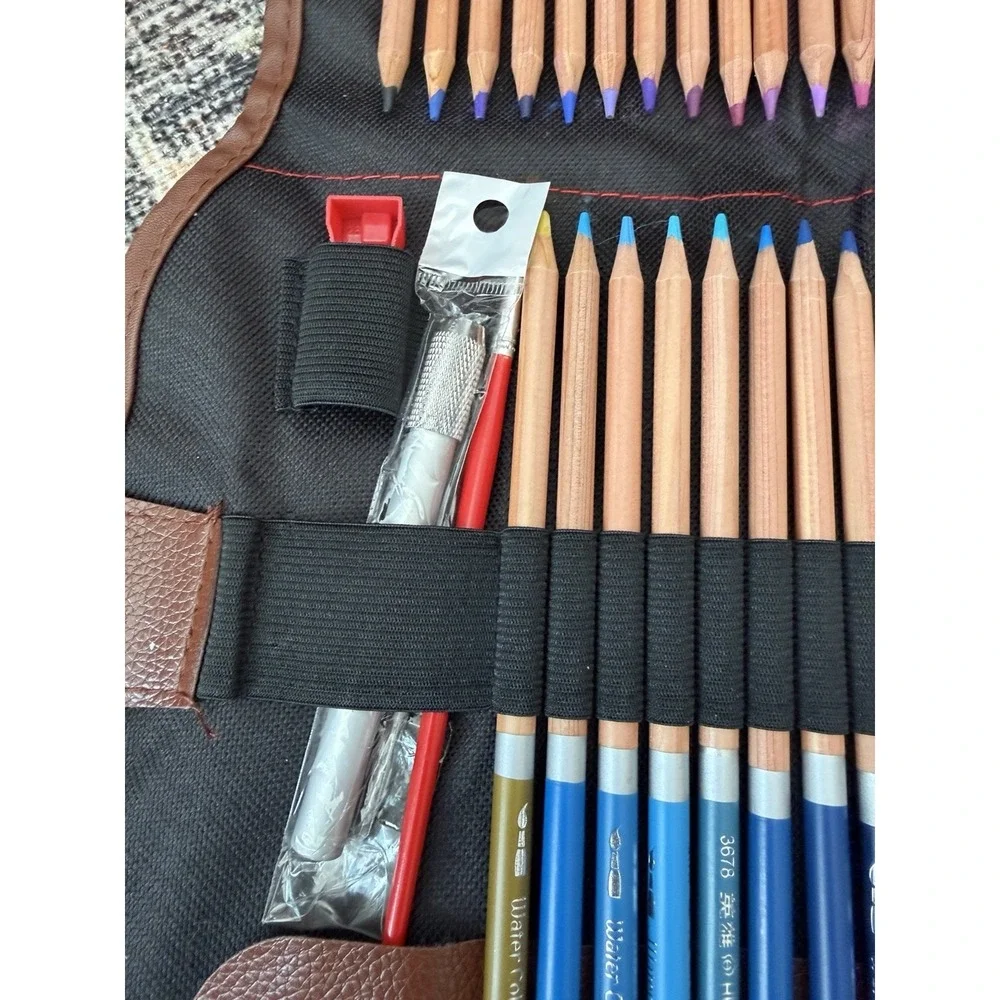 JNW Direct Set of Watercolor Pencils 72 Pack Vibrant & Smooth Accessories Case